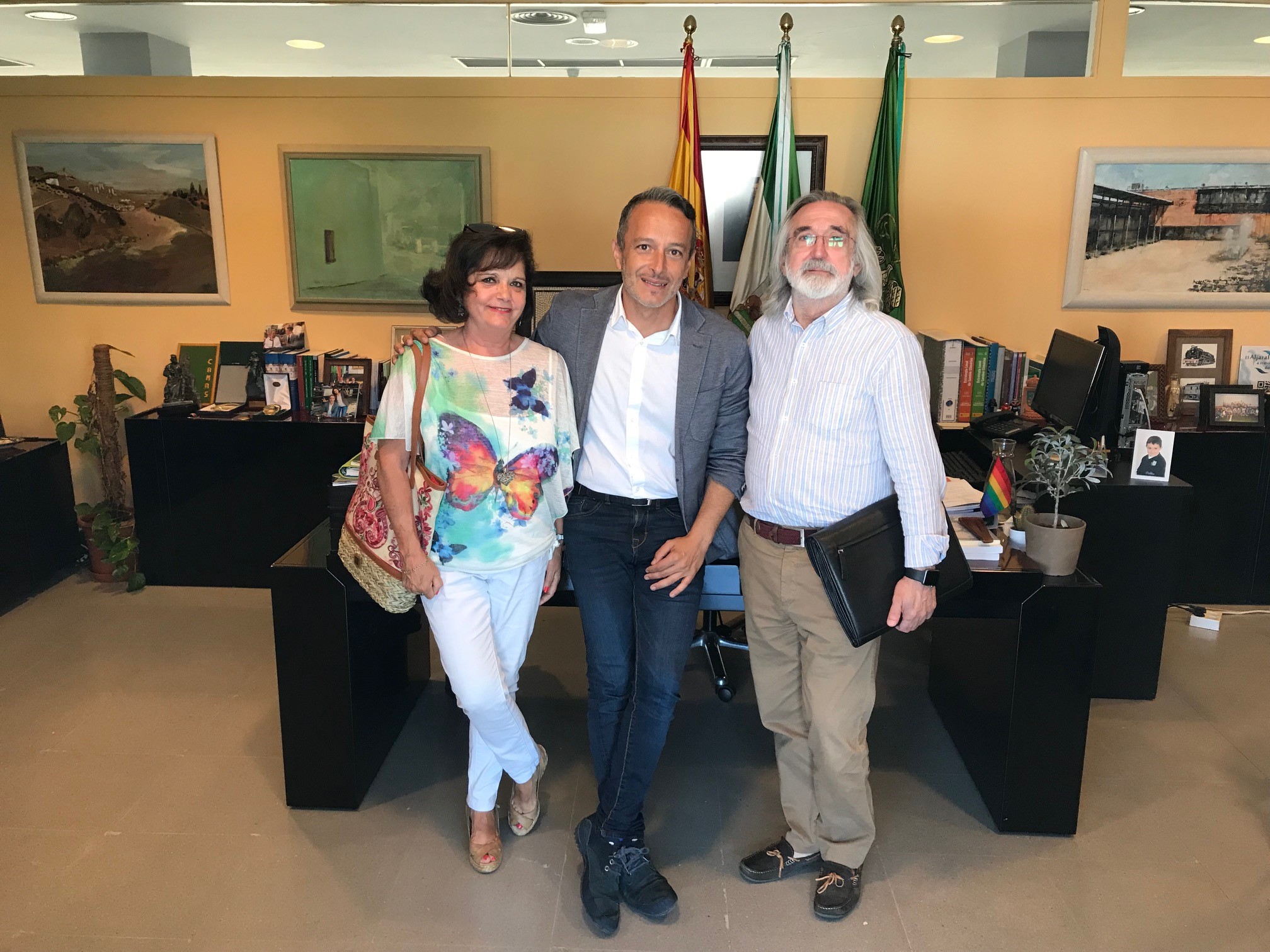 La Fundación con el Alcalde de Camas